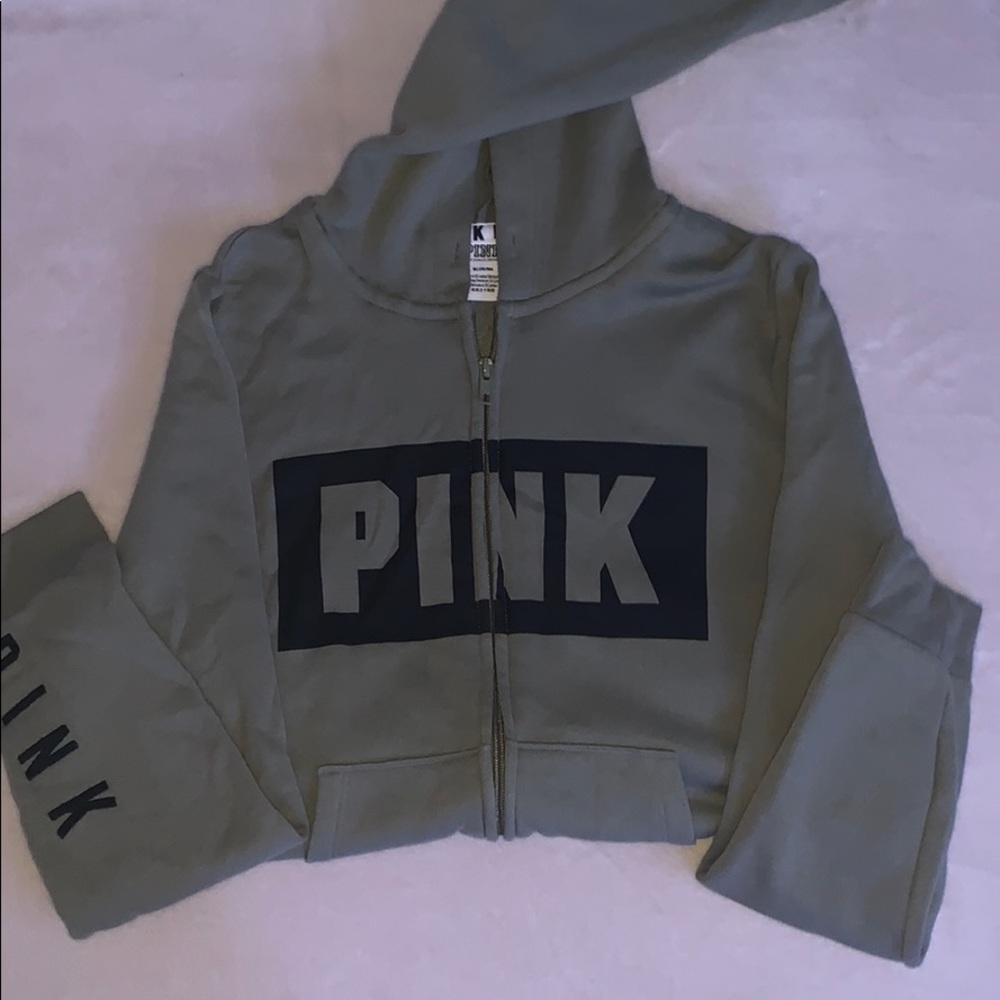 Victoria’s Secret PINK Army-green Zip-Up